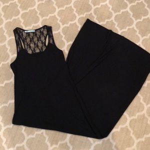 Maurices Black Lace Racerback Maxi Dress, size S